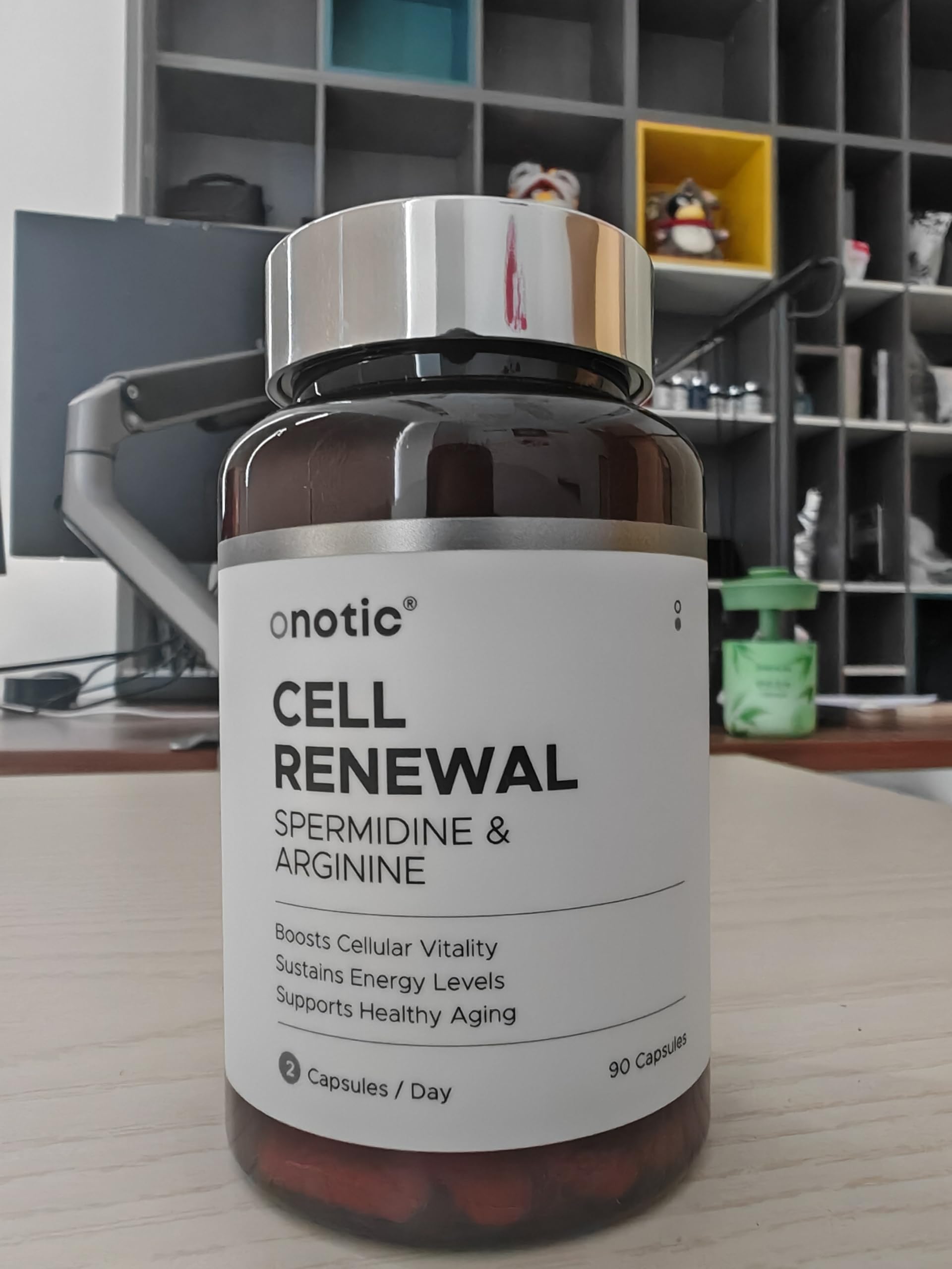 Back label with batch number and expiry date on bottle