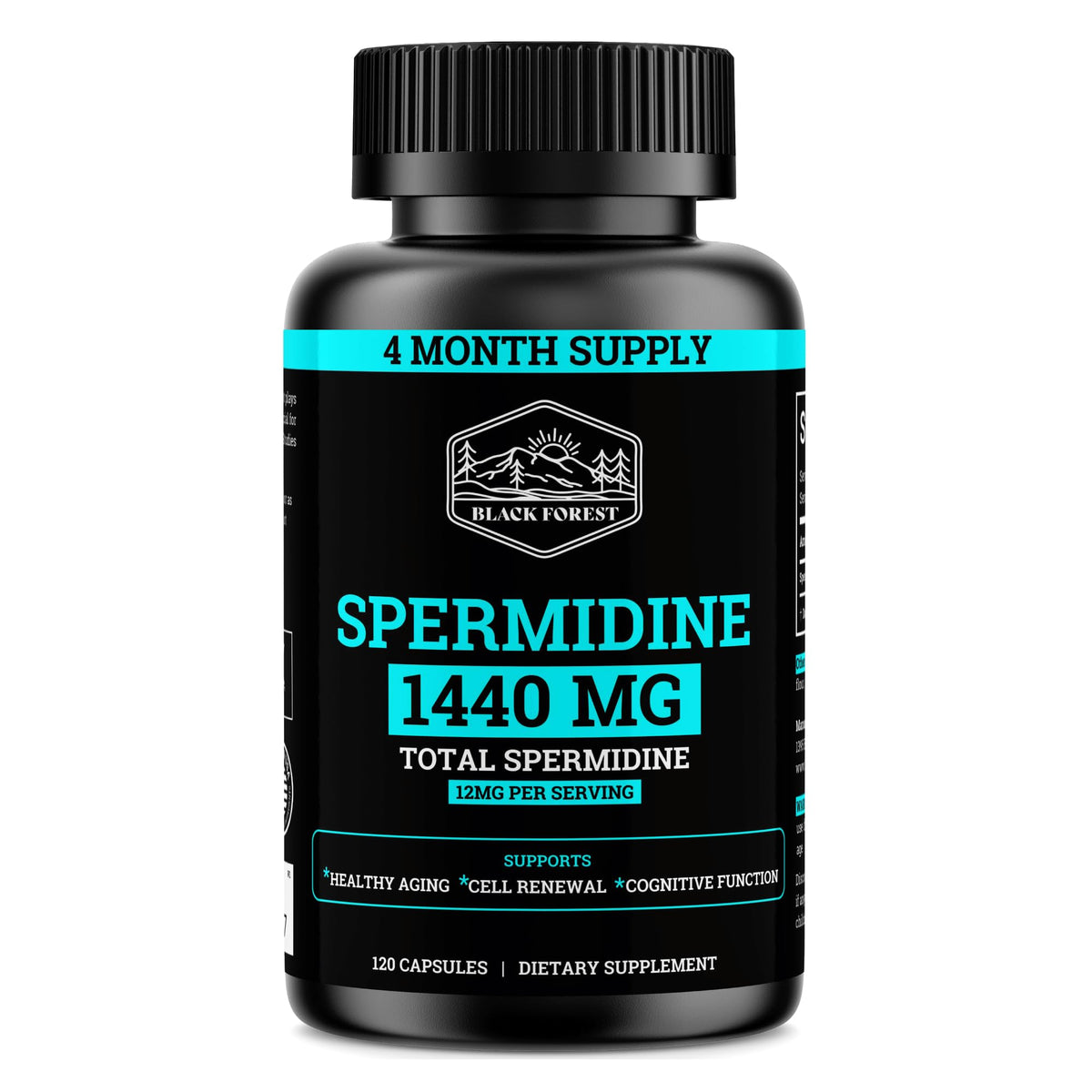 Spermidine supplement hero image showing bottle and packaging