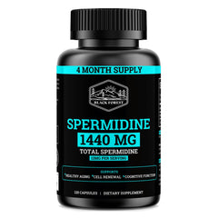 Spermidine supplement hero image showing bottle and packaging