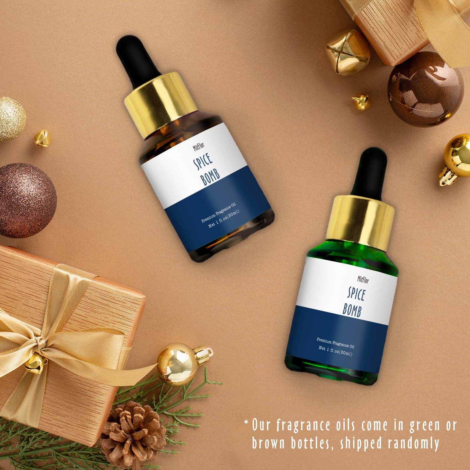 UV-protected glass bottle with dropper for Spice Bomb oil
