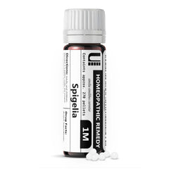 Spigelia 1M Homeopathic Remedy bottle with 270 lactose-free pellets