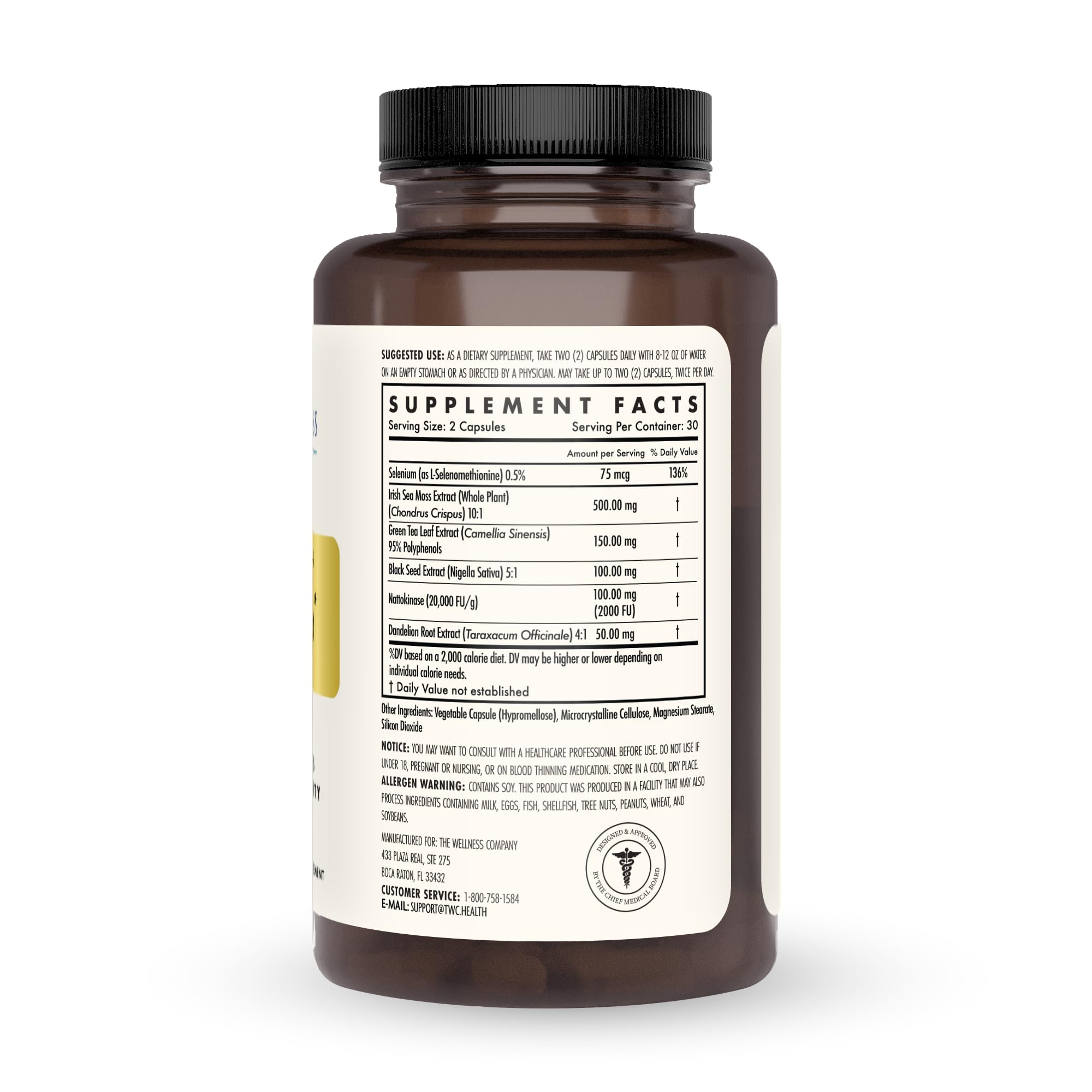 Dandelion root and herbal ingredients