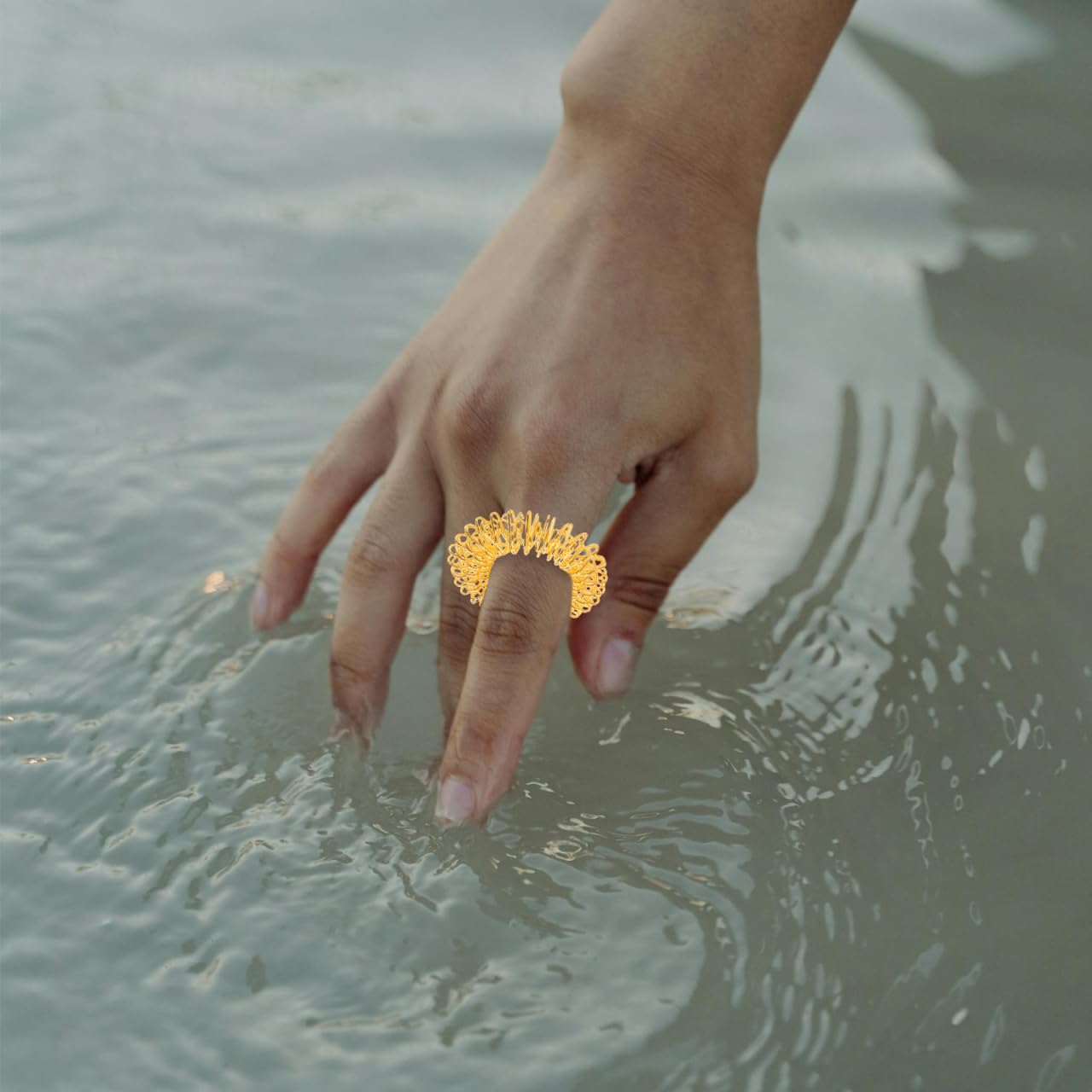 Detail of spikes on the spiky sensory finger massager