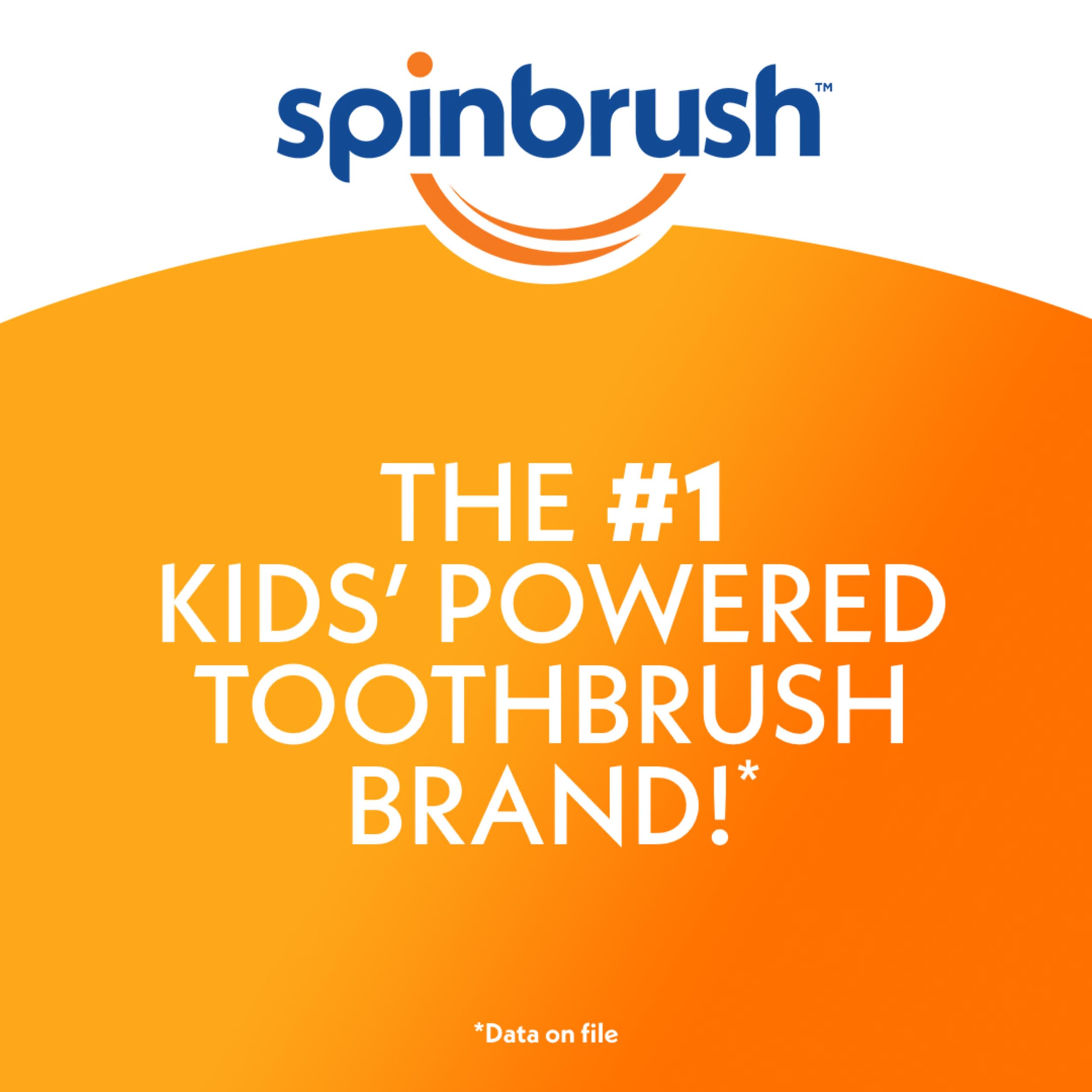Overview of Spinbrush Kids Glow in the Dark with accessories
