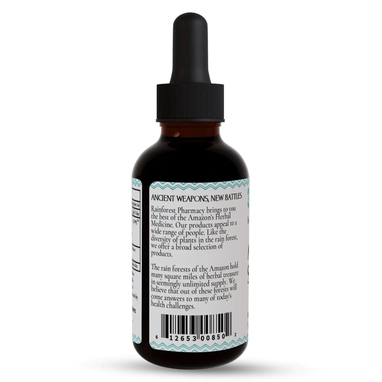 Rainforest Pharmacy Spiro Liquid Extract bottle on natural background