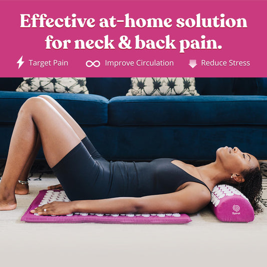 Spirol acupressure pillow for neck and shoulders