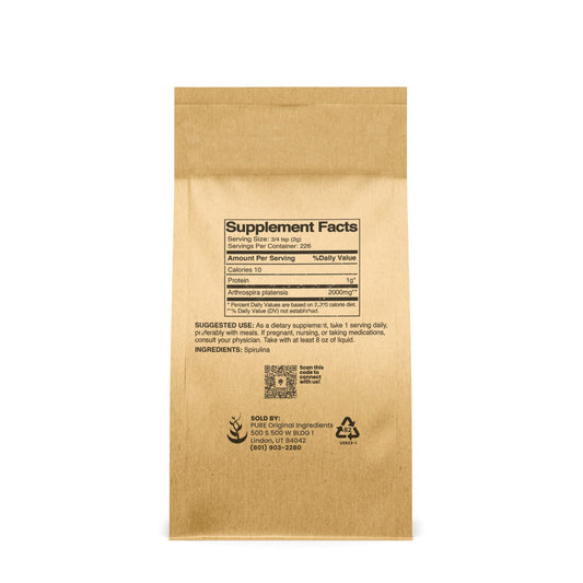 Packaging for Pure Original Spirulina Powder (1 lb)