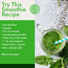 Spirulina powder added to a smoothie bowl
