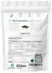 Close-up of spirulina tablets