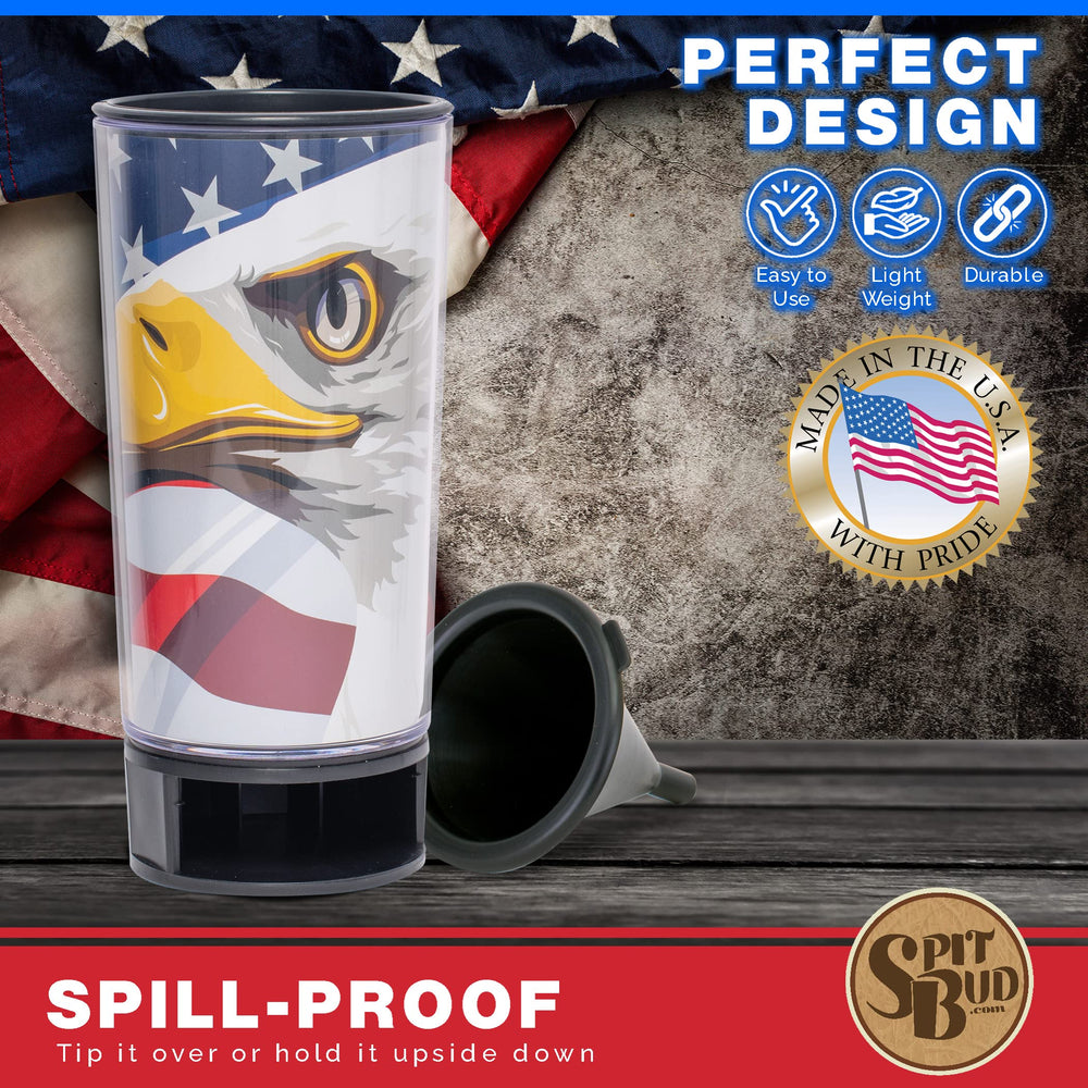 Spit Bud American Eagle bottom compartment for snuff cans