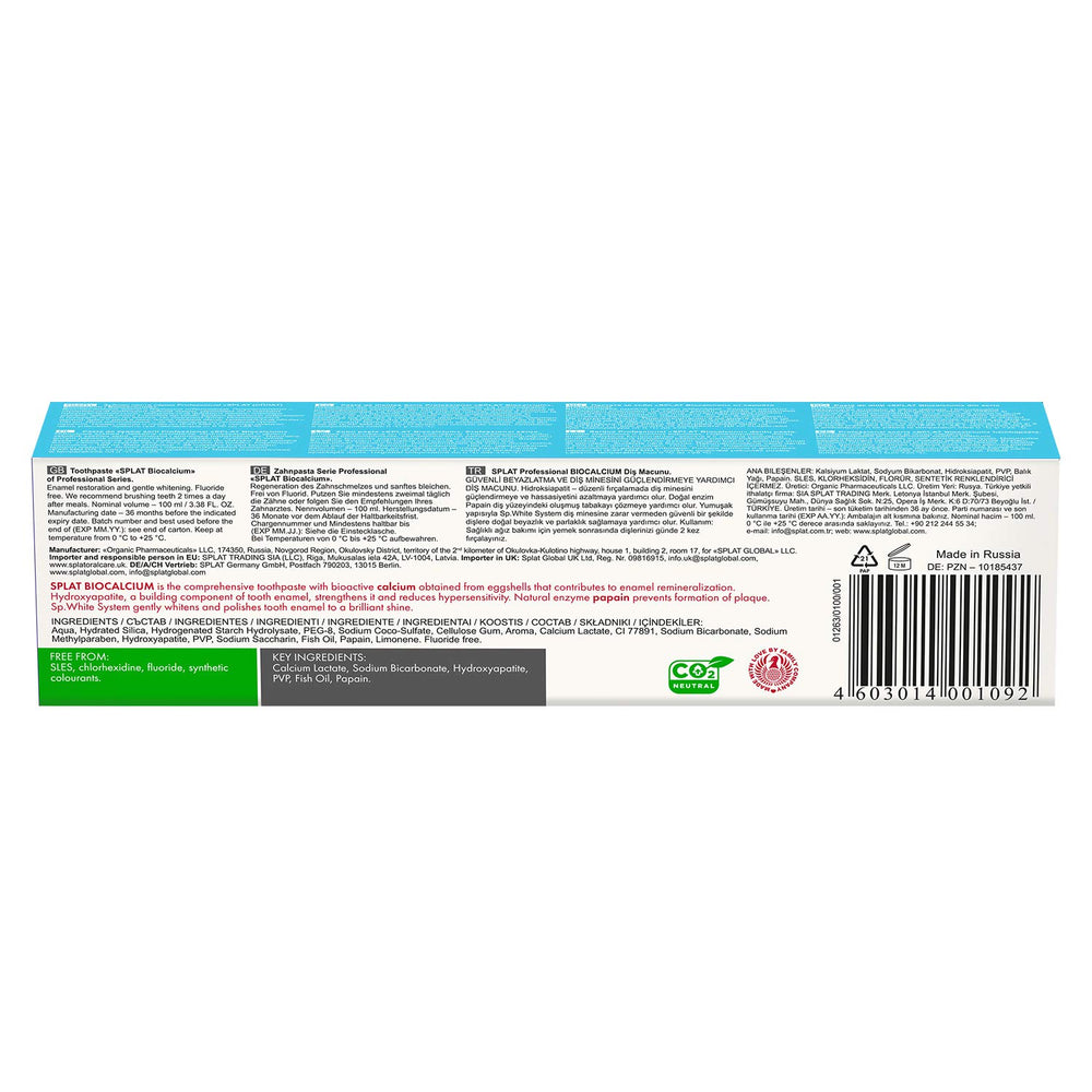 Tooth enamel restoration benefits with SPLAT bioactive calcium