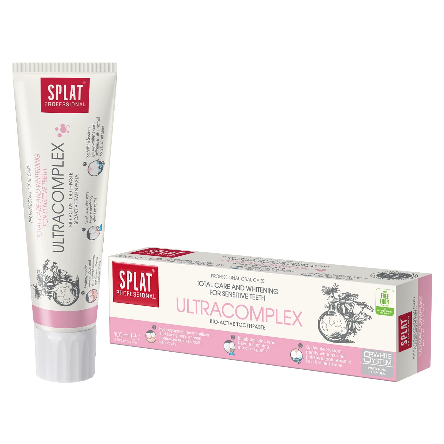 Splat Ultracomplex toothpaste tube packaging