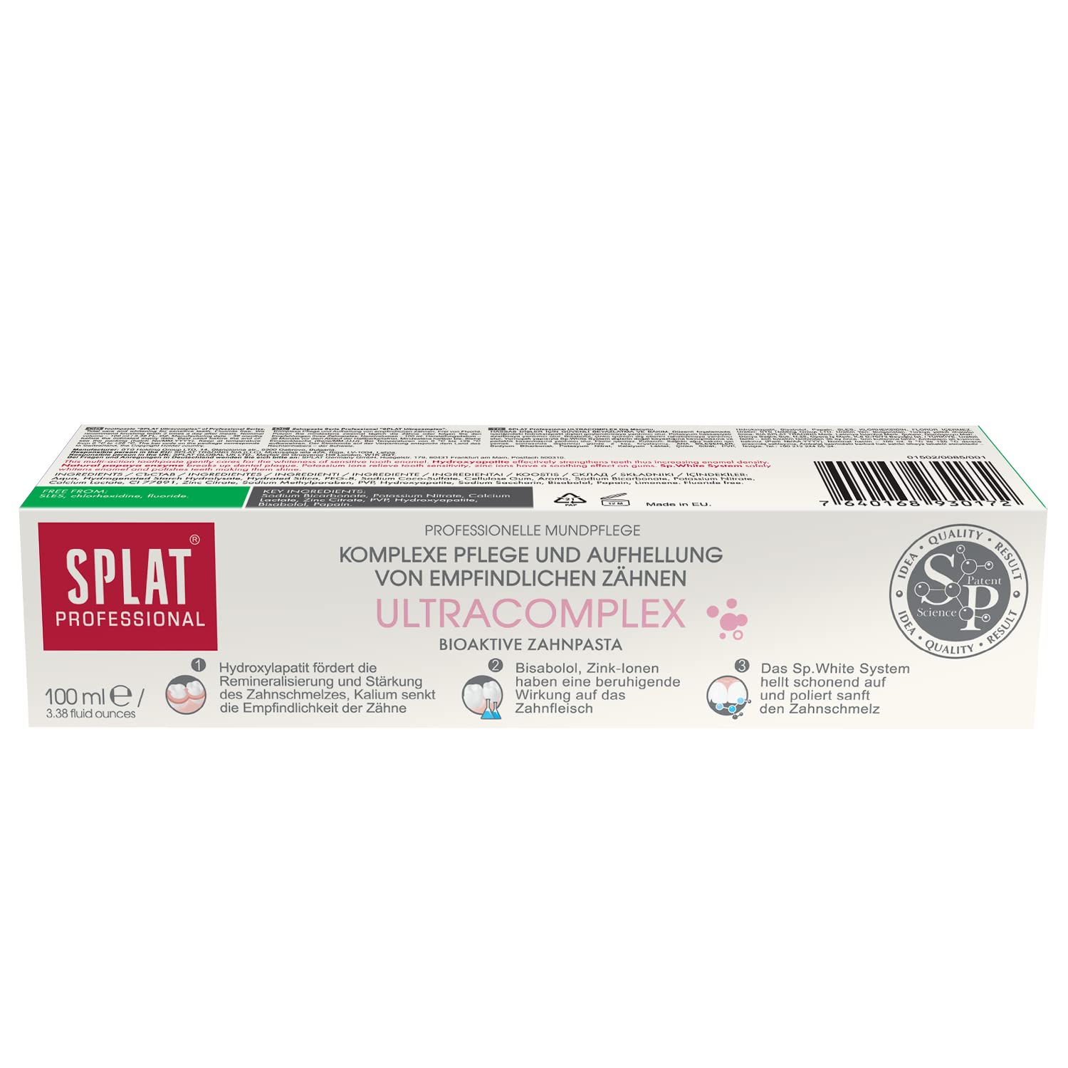 Close-up of toothpaste texture highlighting whitening formula