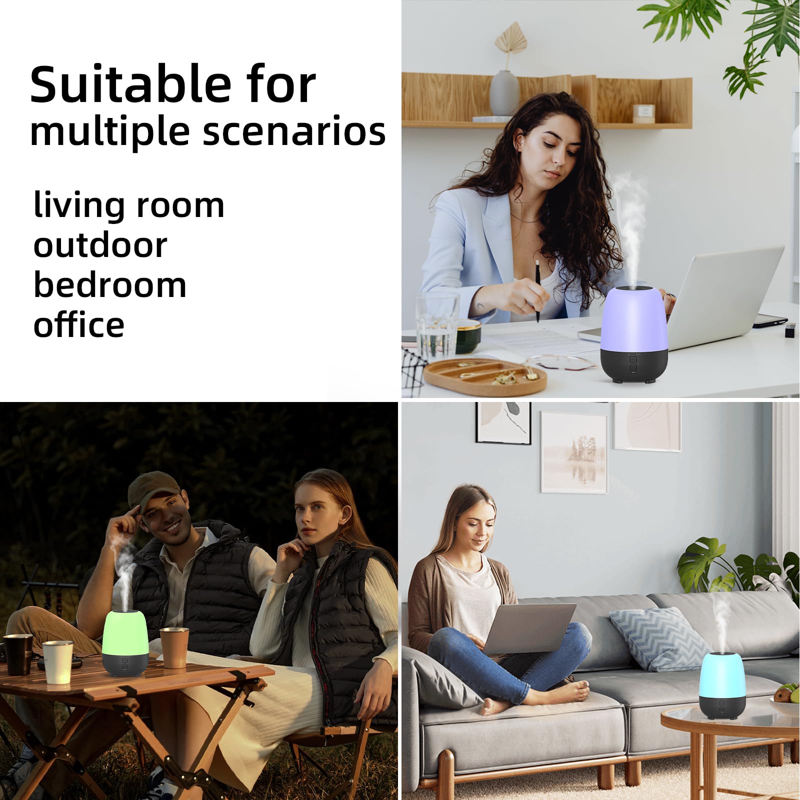 Key features of SPLITSKY 150ML diffuser - portable cordless design