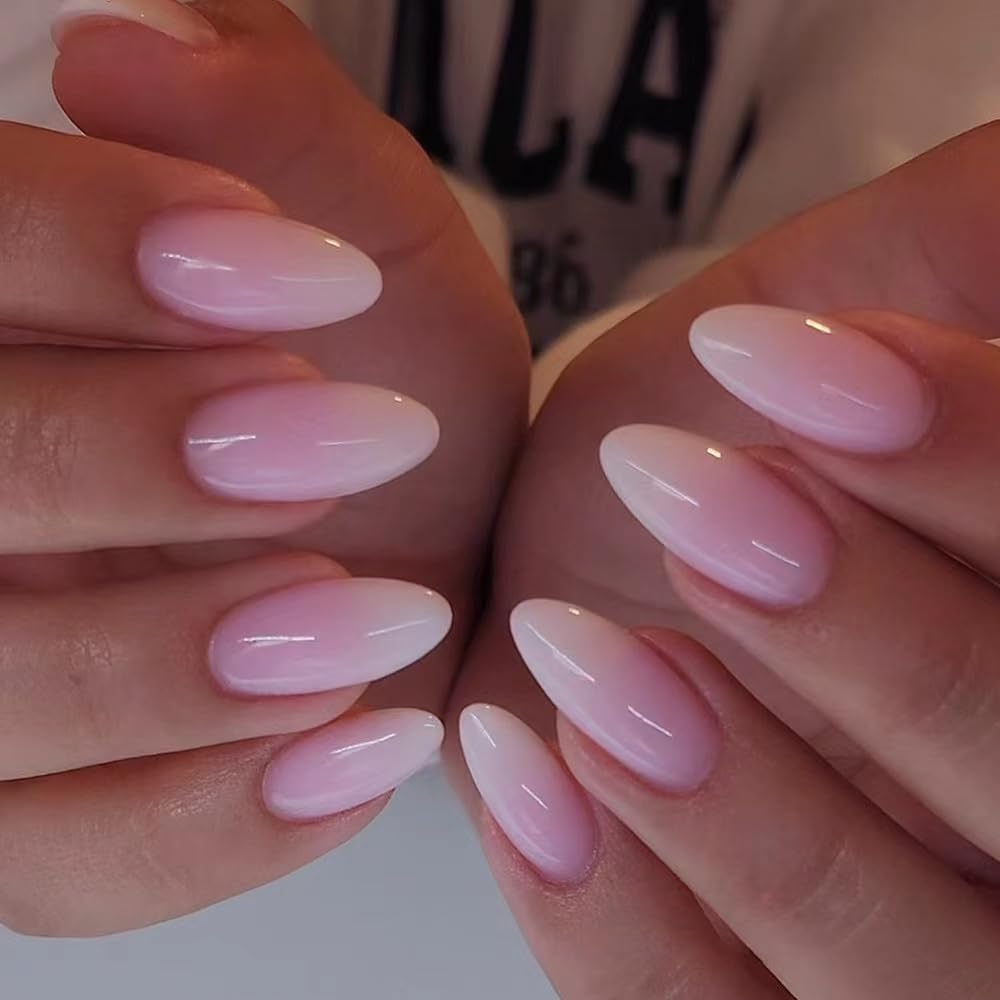 SPLOCUDU pearl swirl almond-square nails for a sophisticated at-home style