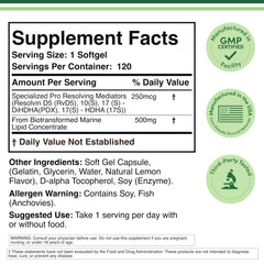 Highlight: 250 mcg SPM per serving