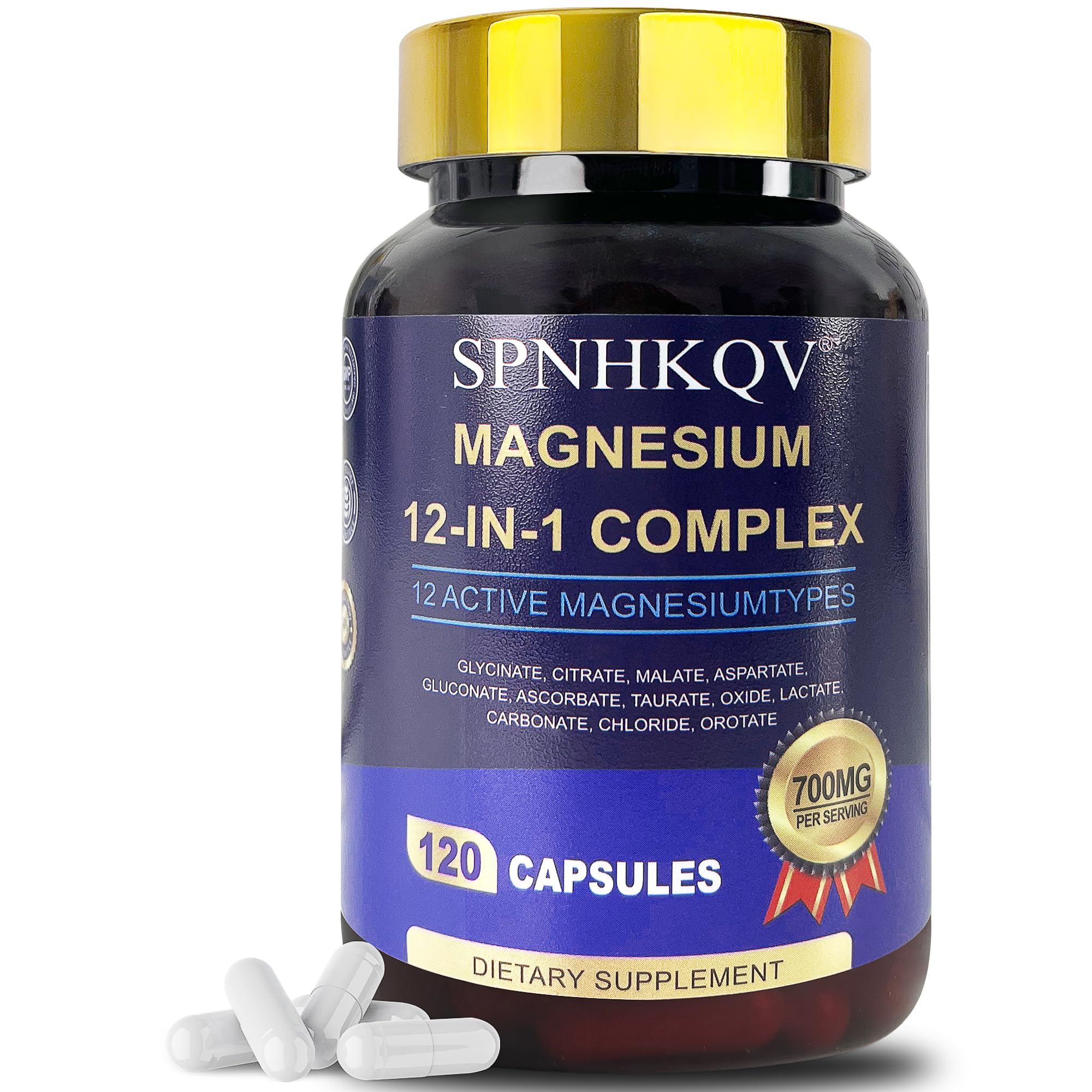 Front view of SPNHKQV Magnesium 12-in-1 Complex bottle