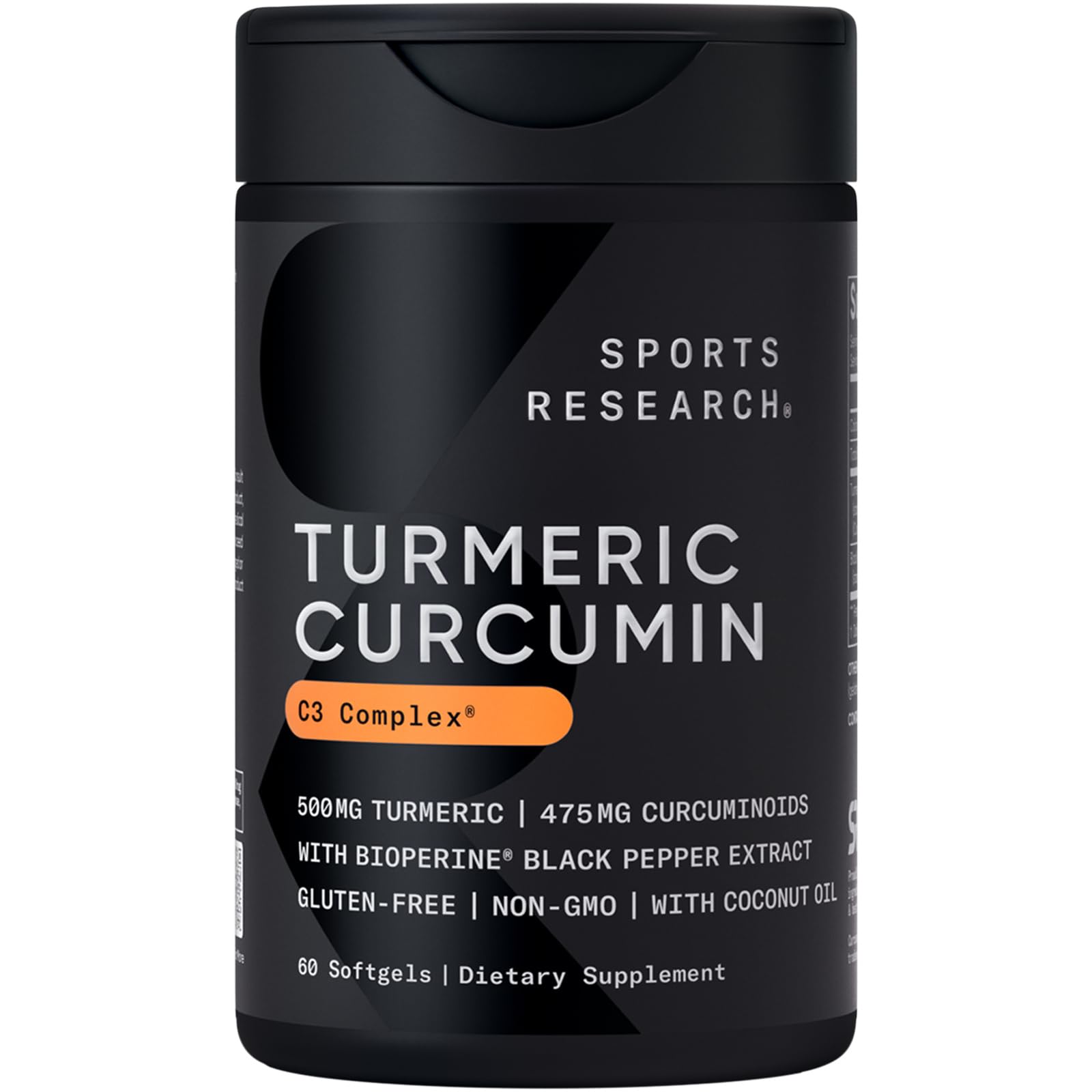 Sports Research Turmeric Curcumin C3 Complex with BioPerine bottle