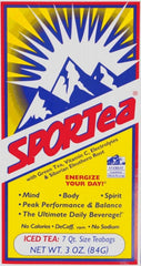 SPORTea Iced bottle and brand box on a clean surface