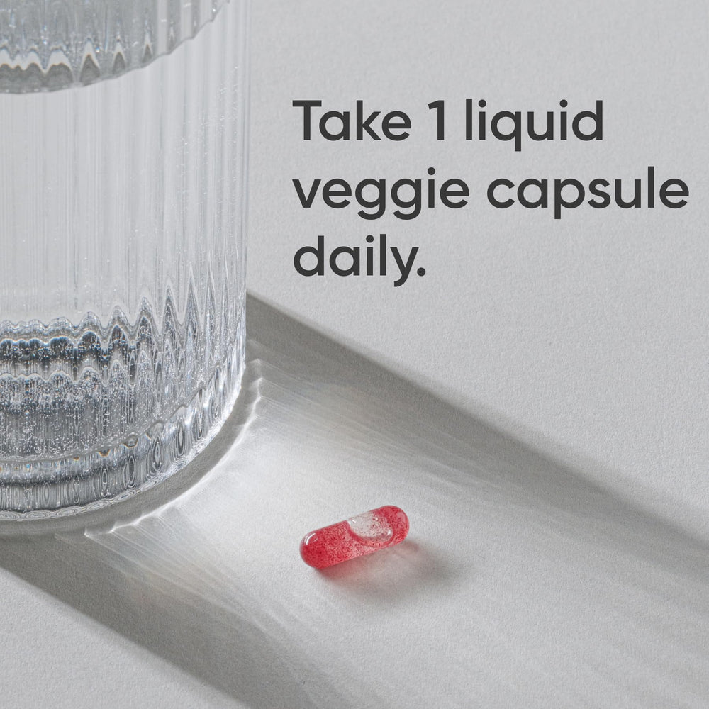 Carrageenan-free vegan liquid veggie capsule close-up
