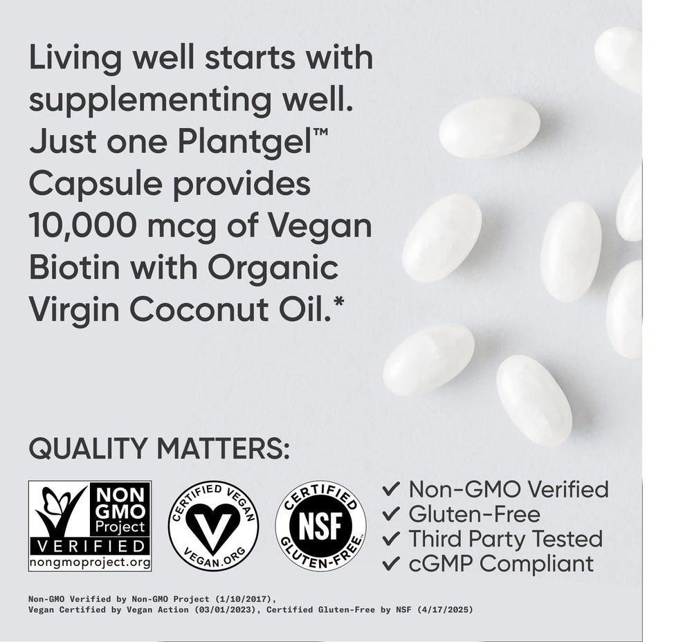 Plantgel vegan capsule with organic coconut oil