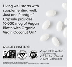 Plantgel vegan capsule with organic coconut oil