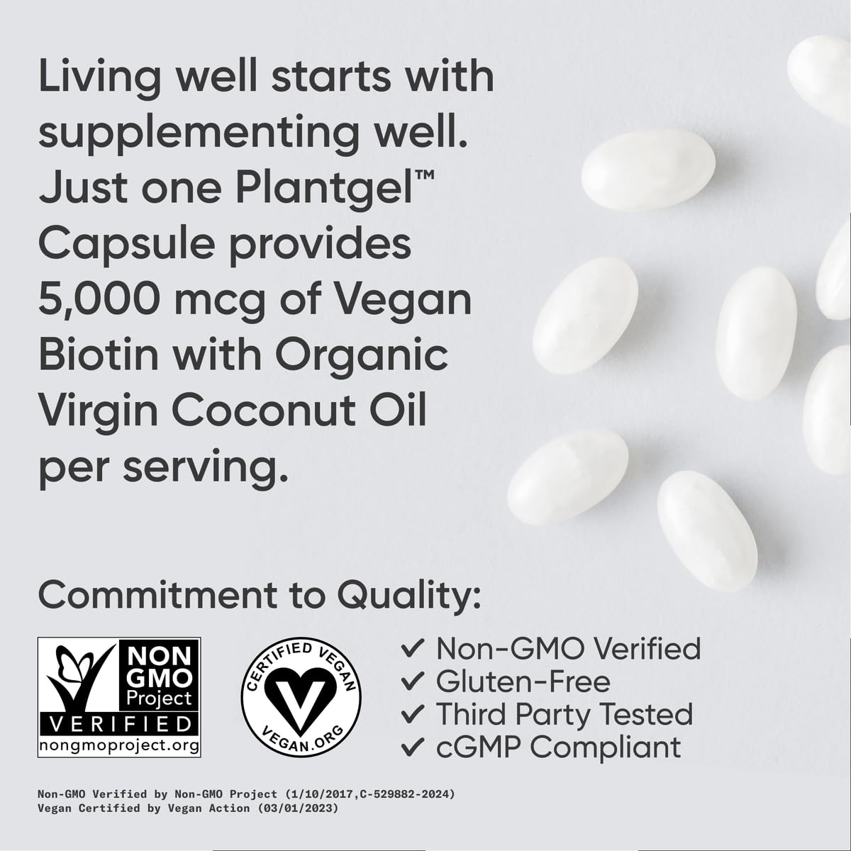 Non-GMO Biotin 5000 mcg packaging