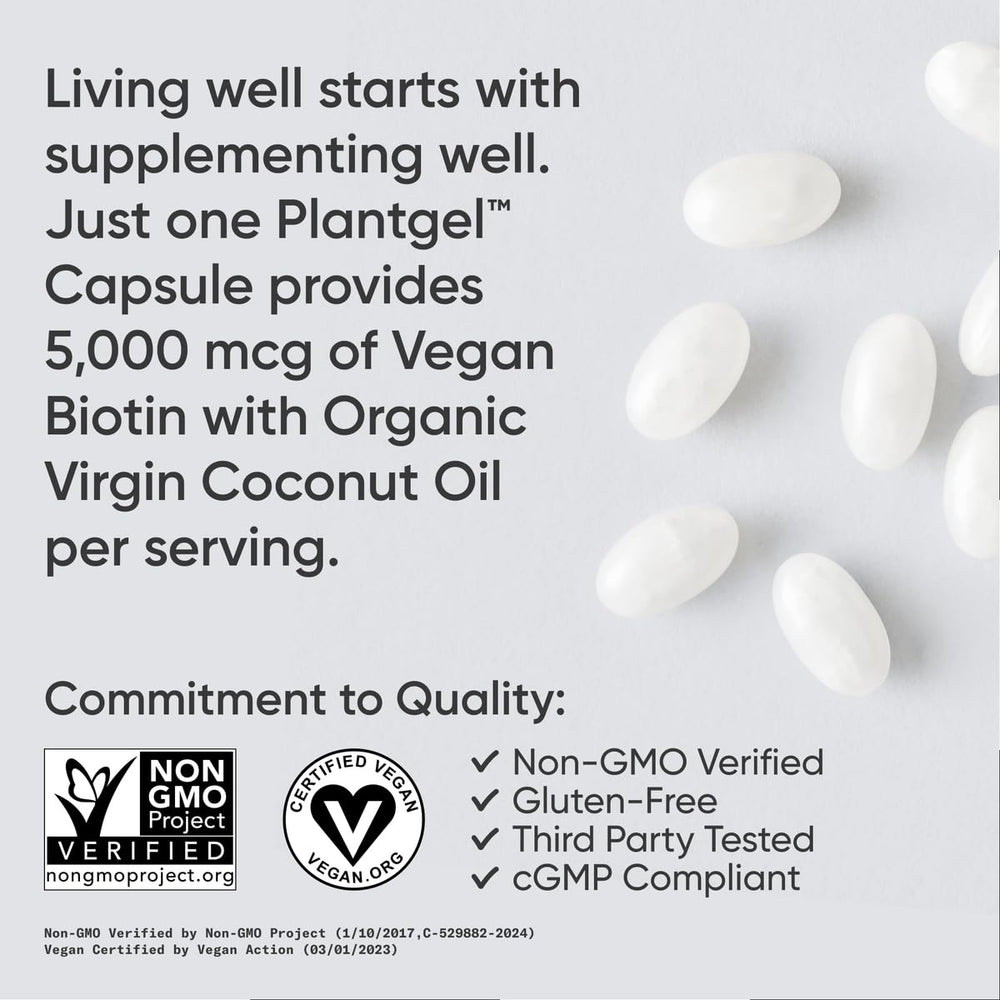 Non-GMO Biotin 5000 mcg packaging