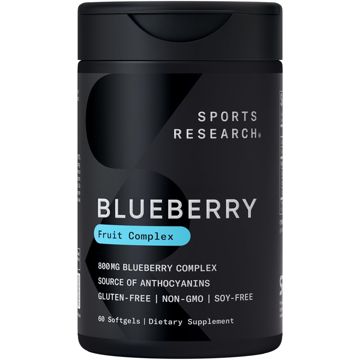 Sports Research Blueberry Capsules hero image with 60 softgels