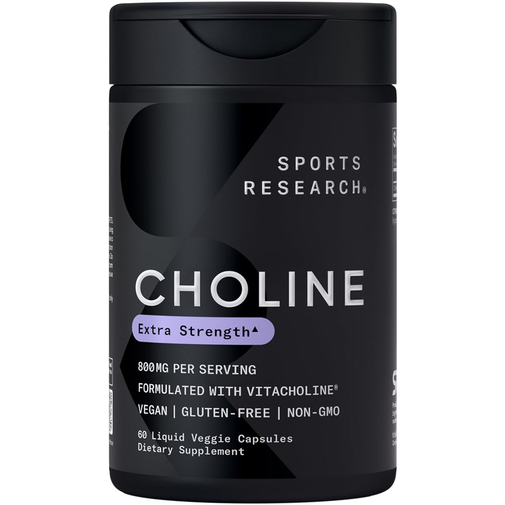 Sports Research Choline 800 mg bottle front view