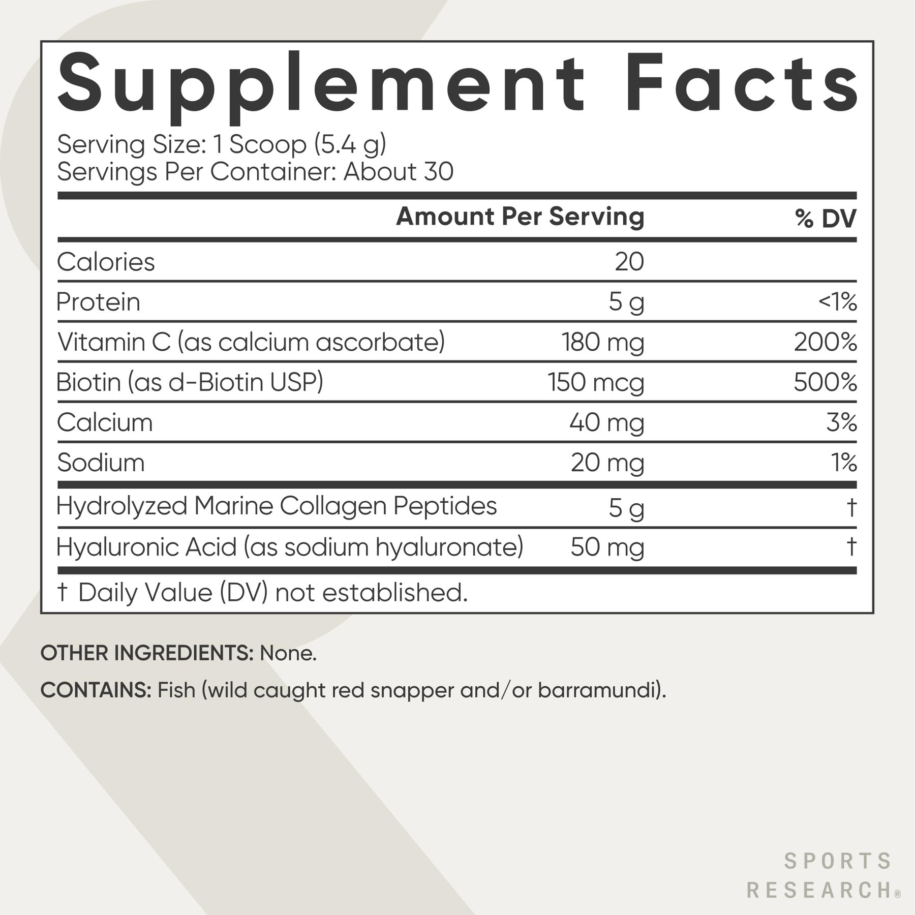 Close-up of unflavored collagen powder with scoop