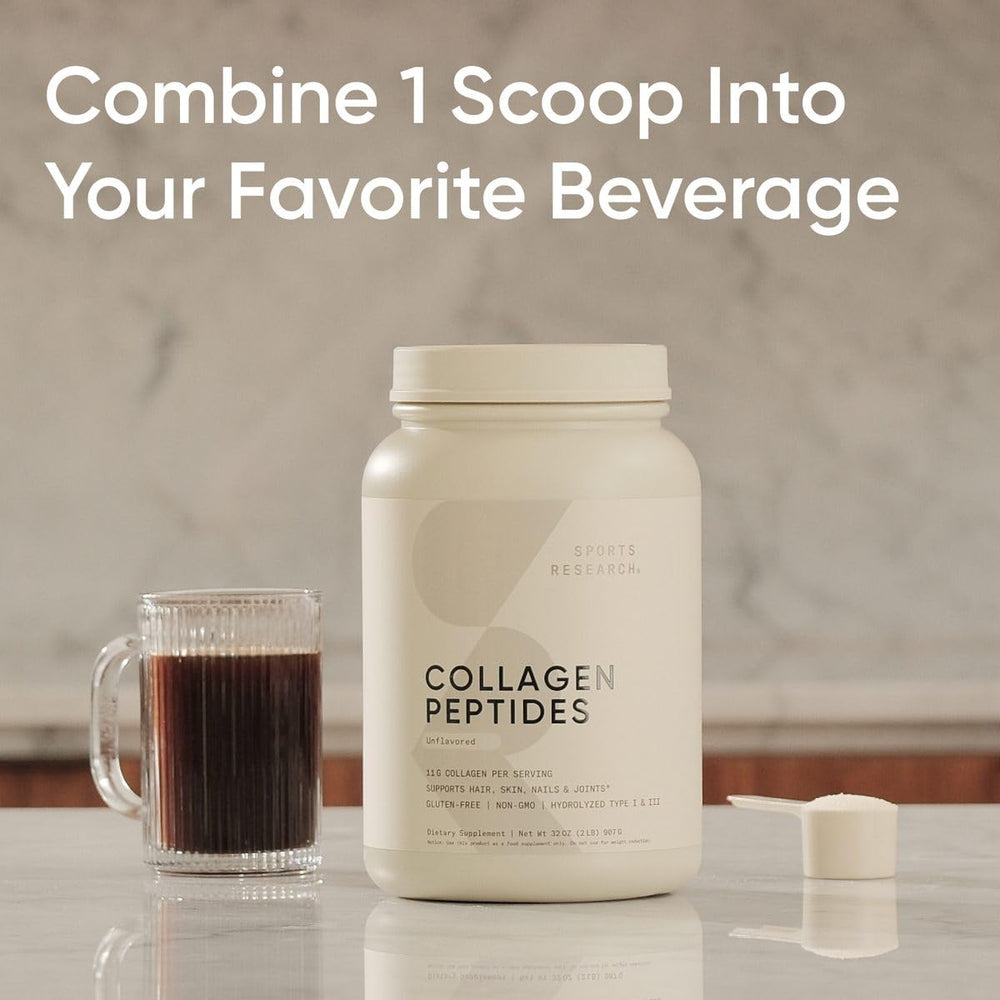 Collagen peptides dissolving in water