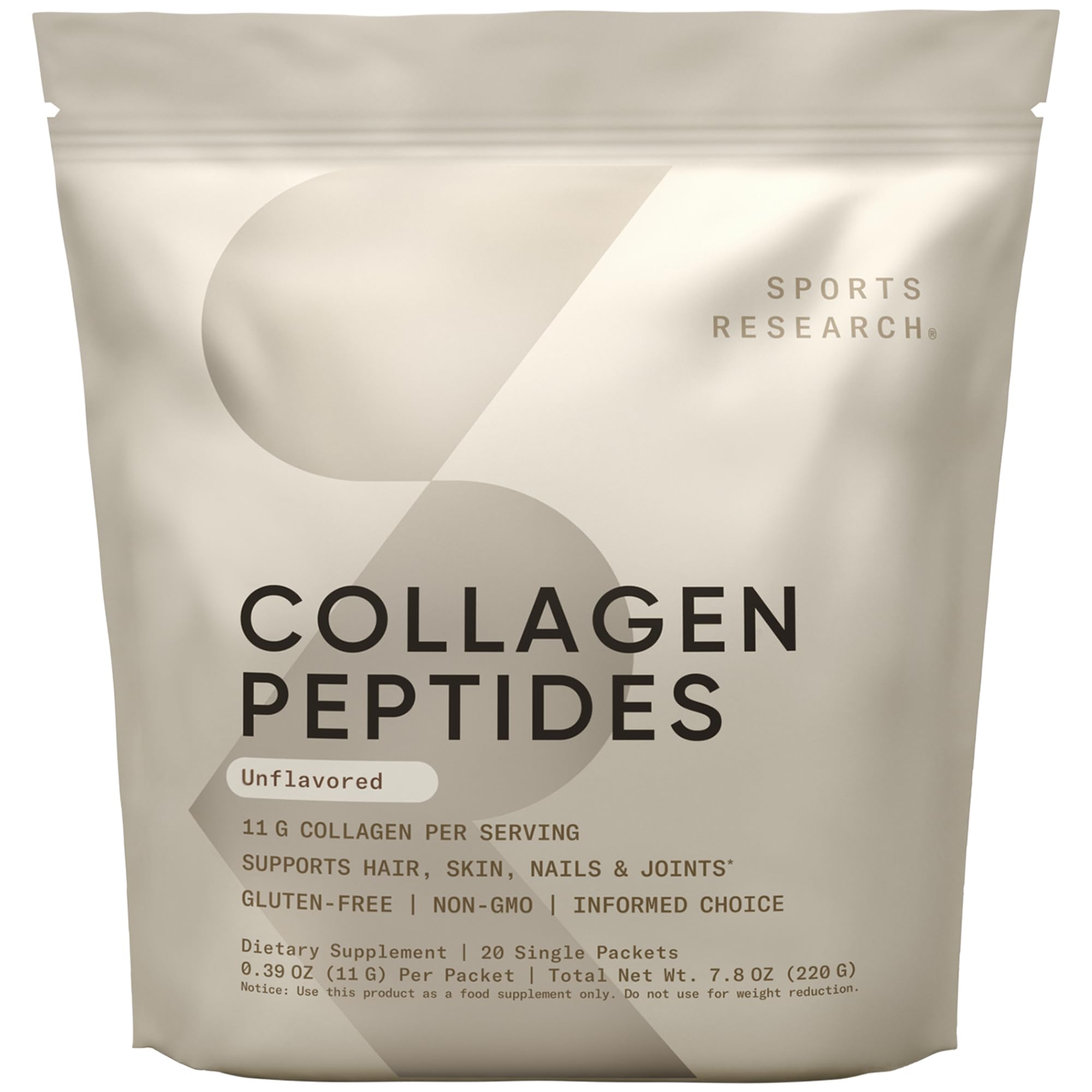 Sports Research Collagen Peptides bottle front