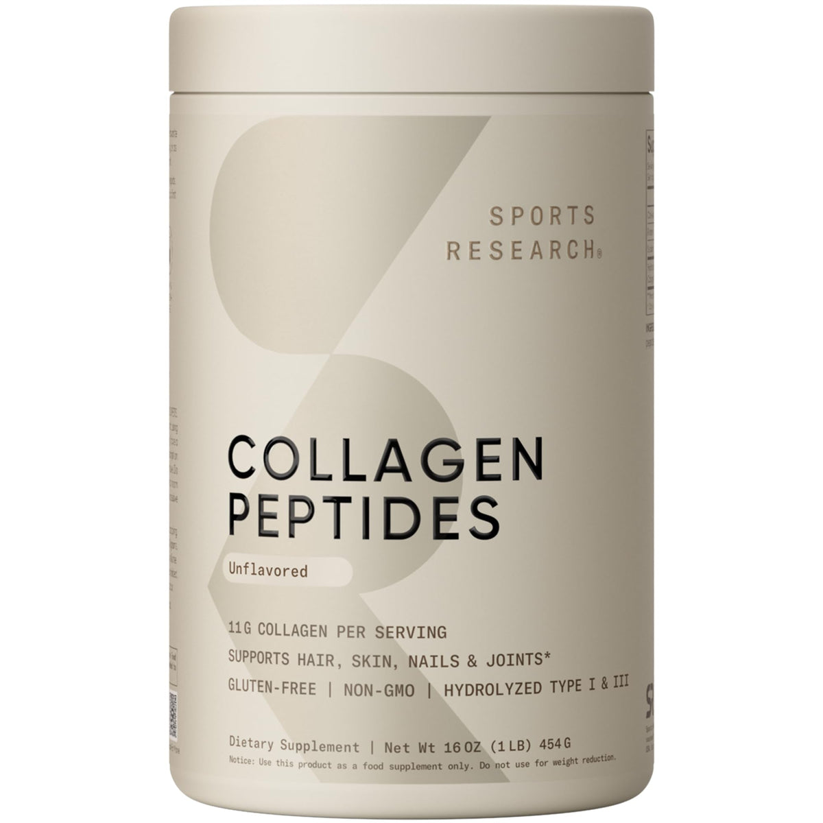 Sports Research Collagen Peptides hydrolyzed Type I & III powder product image