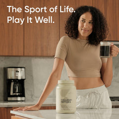 Sports Research Collagen Peptides label communicates Paleo and Keto certifications.