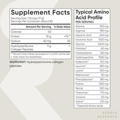 Sports Research Collagen Peptides shaken into smoothie for skin and joint care.