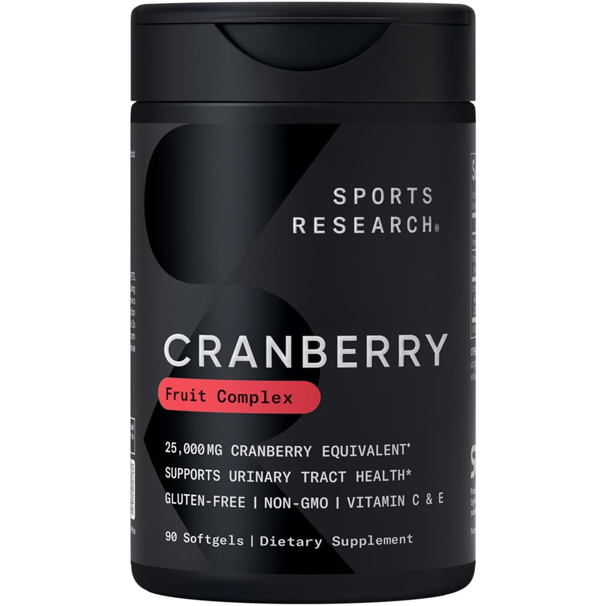 Sports Research Cranberry Fruit Complex Softgel bottle on white background