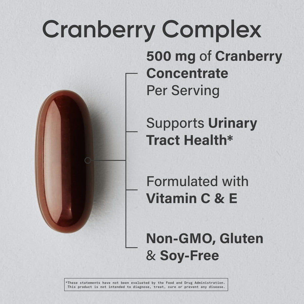 Label highlighting Pacran cranberry concentrate per serving