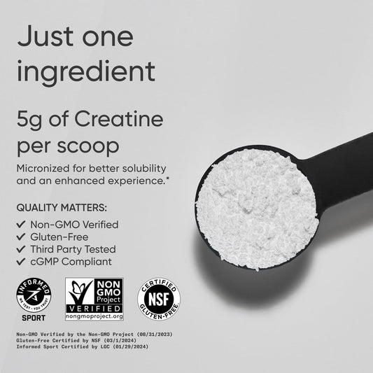 Close-up of Sports Research Creatine Monohydrate label