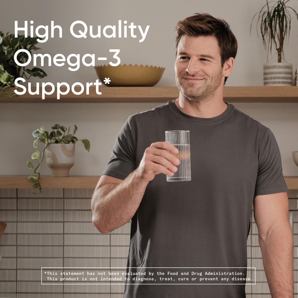 Plant-based omega-3 flaxseed oil softgels for daily wellness