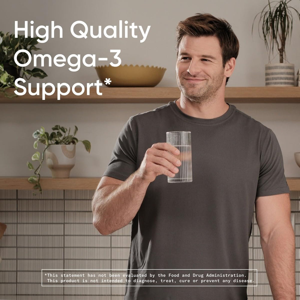 Plant-based omega-3 flaxseed oil softgels for daily wellness