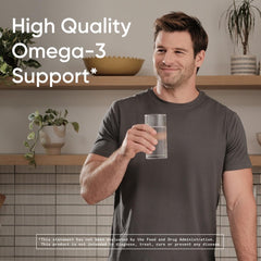 Plant-based omega-3 flaxseed oil softgels for daily wellness