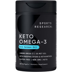 Sports Research Keto Omega Fish Oil bottle and packaging