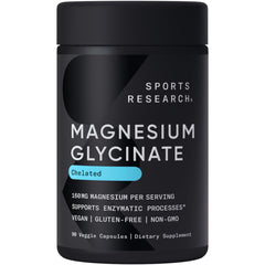 Sports Research Magnesium Glycinate 160 mg vegan capsules 90-count