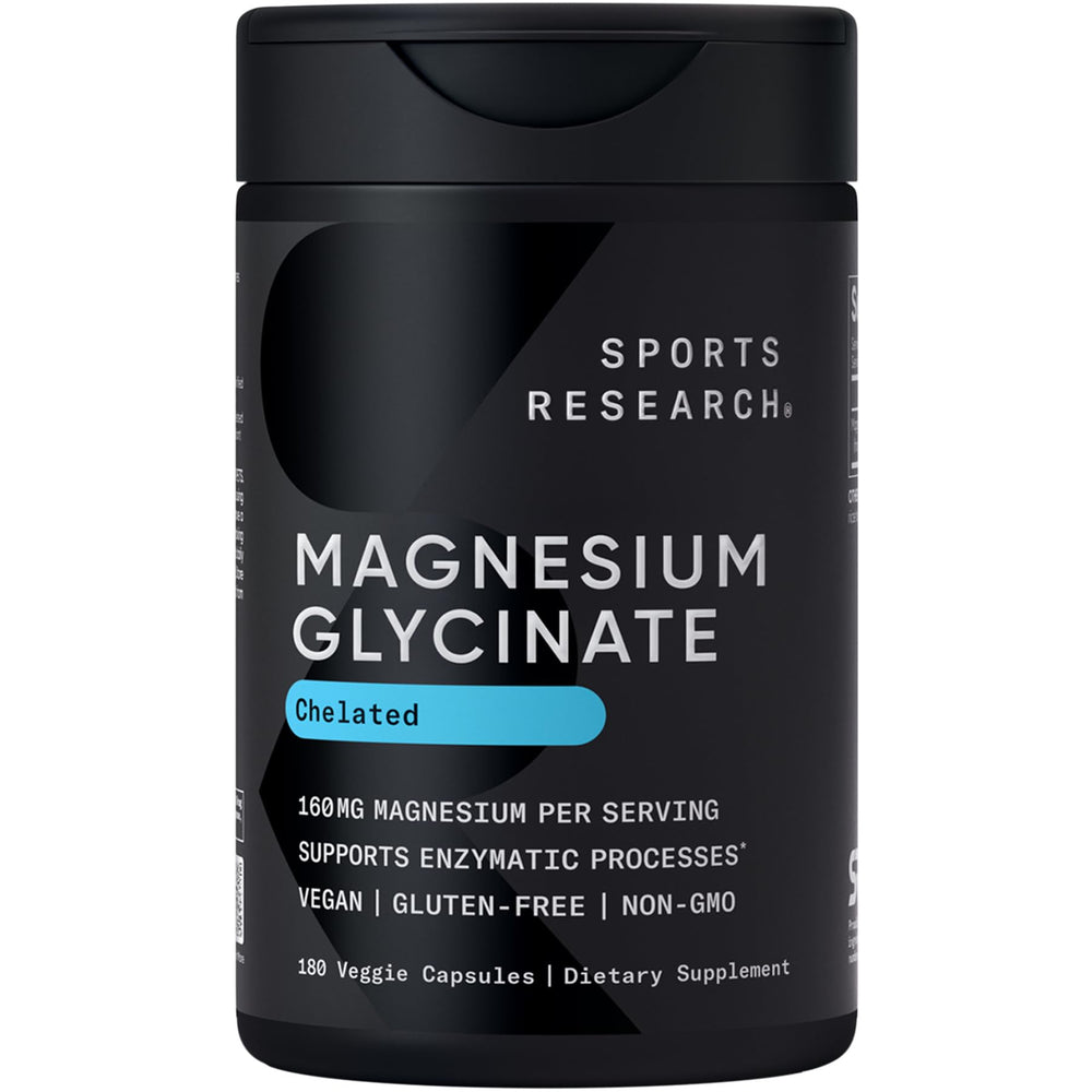 Sports Research Magnesium Glycinate bottle - front view