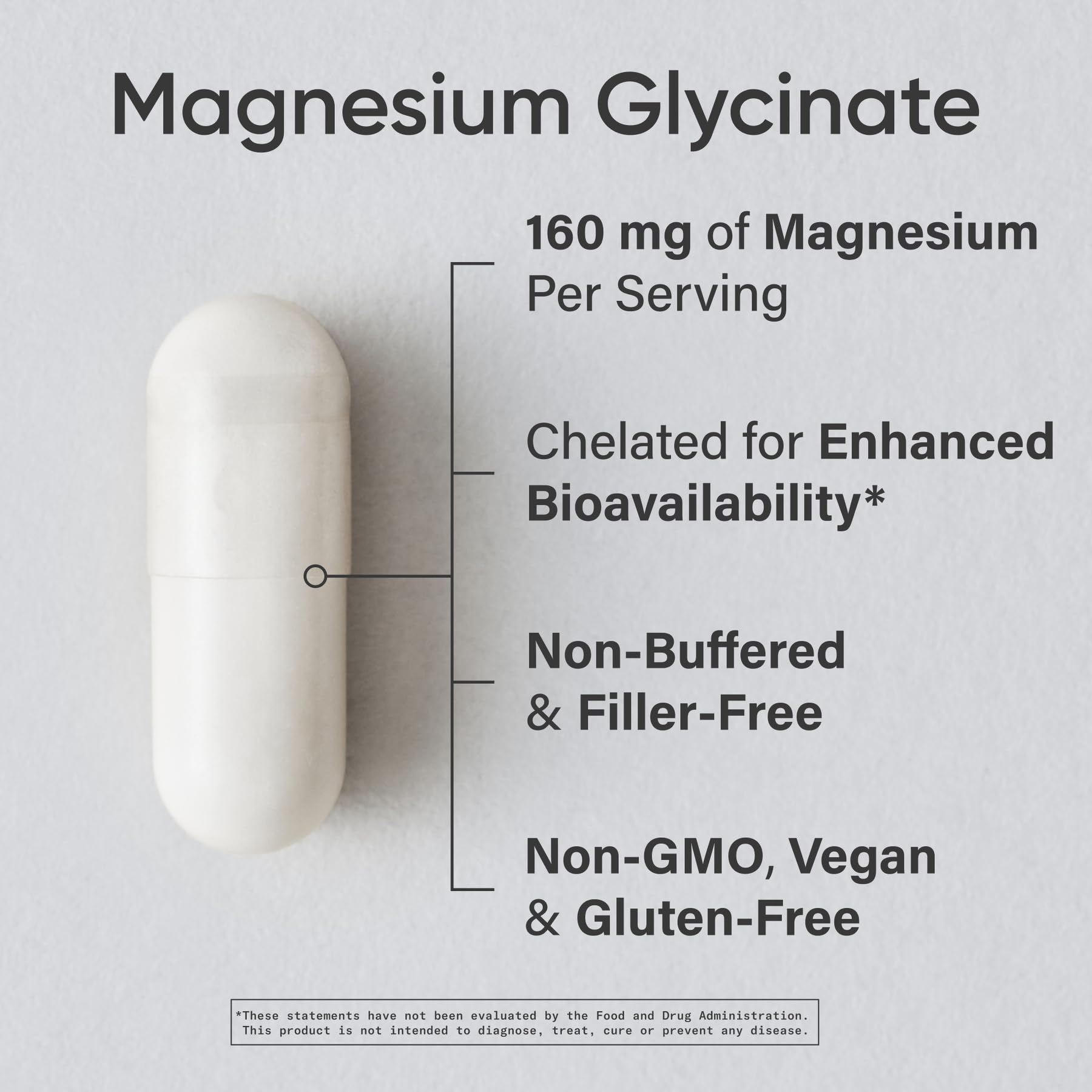 Sports Research Magnesium Glycinate bottle - side view