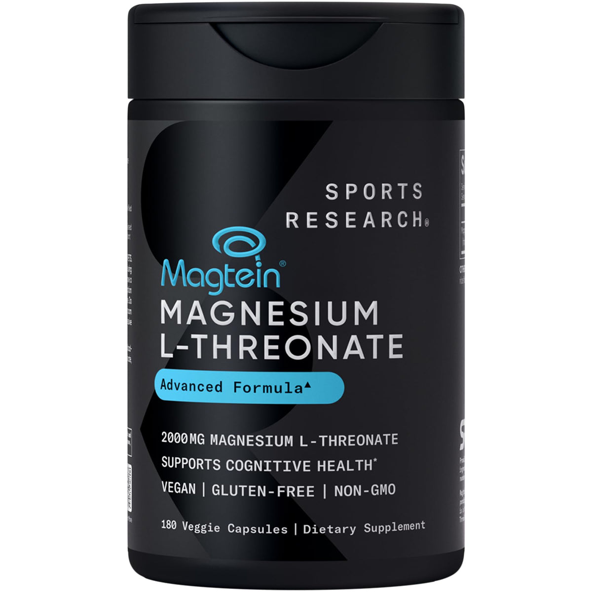 Sports Research Magtein magnesium L-threonate capsules bottle