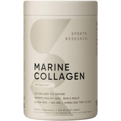 Sports Research Marine Collagen Peptides Powder bottle with wild-caught fish source