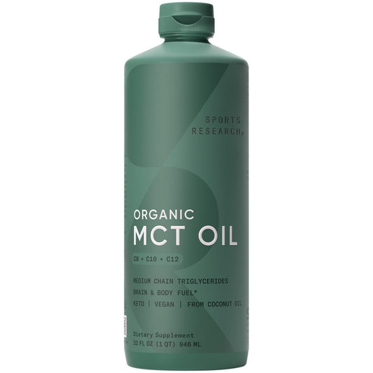 Sports Research MCT Oil 32 oz bottle front label