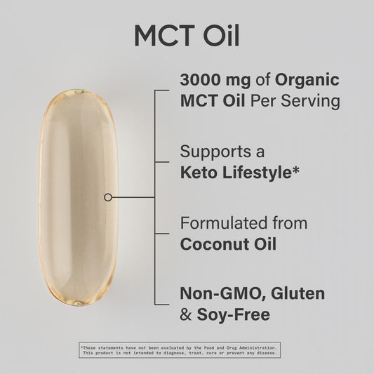 Side view of the MCT Oil Pills bottle